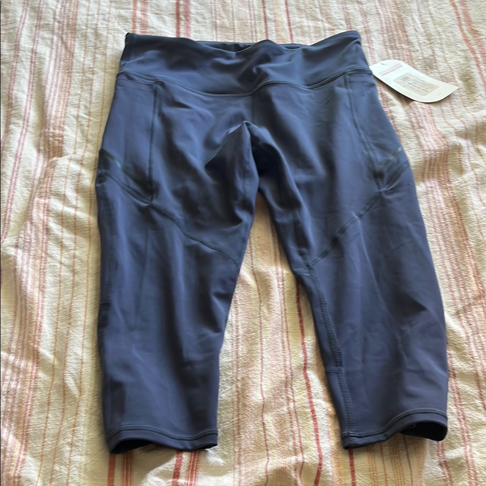 Athletic Capris — NWT, Smokey Blue, Medium
